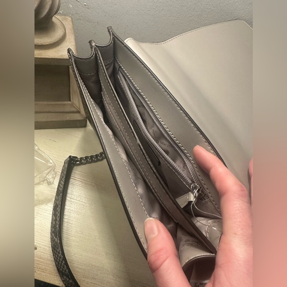 Michael Kors Gray Snake Print Crossbody Bag - Picture 6 of 9